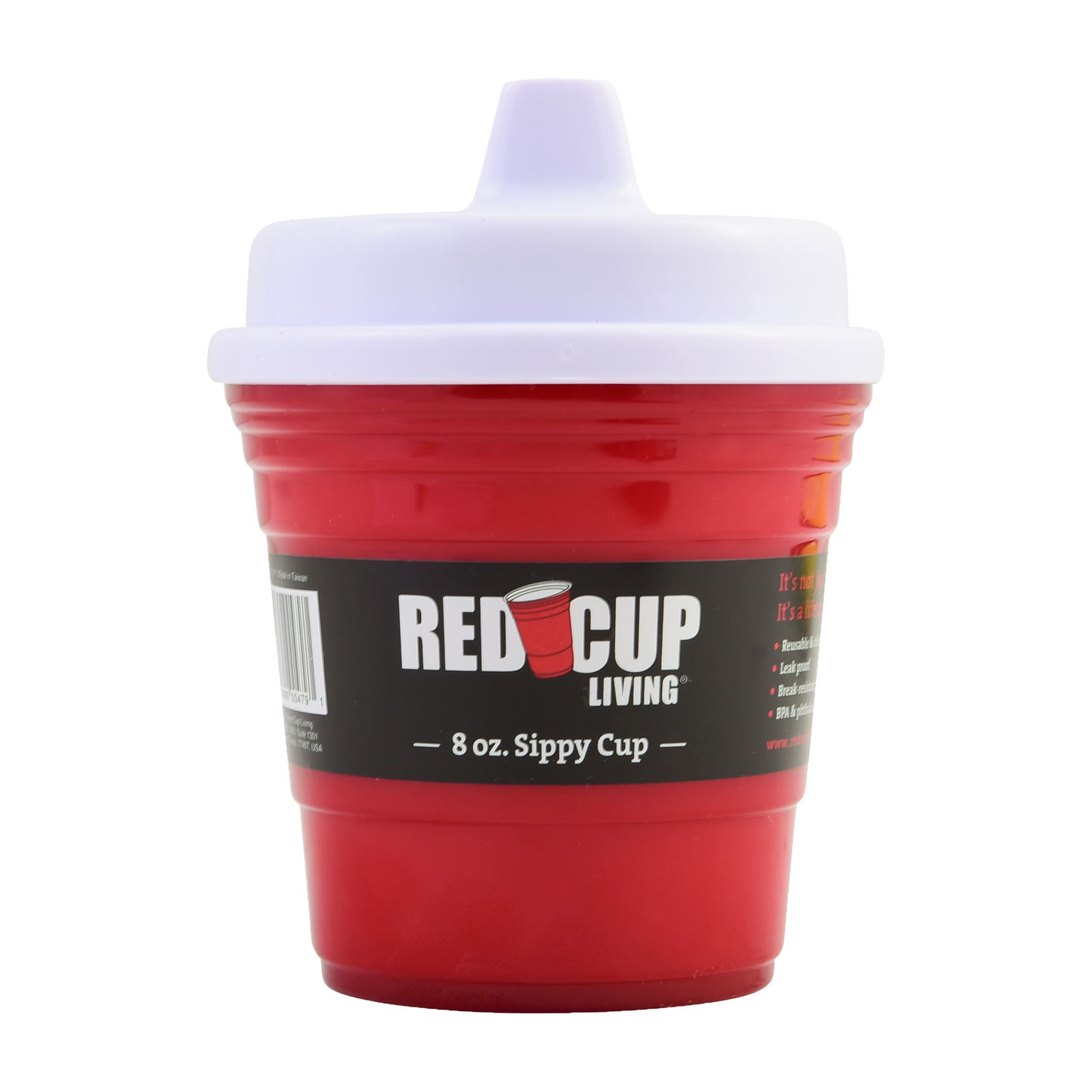 RedCupLiving 8oz Unbreakable Toddler Sippy Cup, BPA-Free, Leak-Proof, 2-Pack