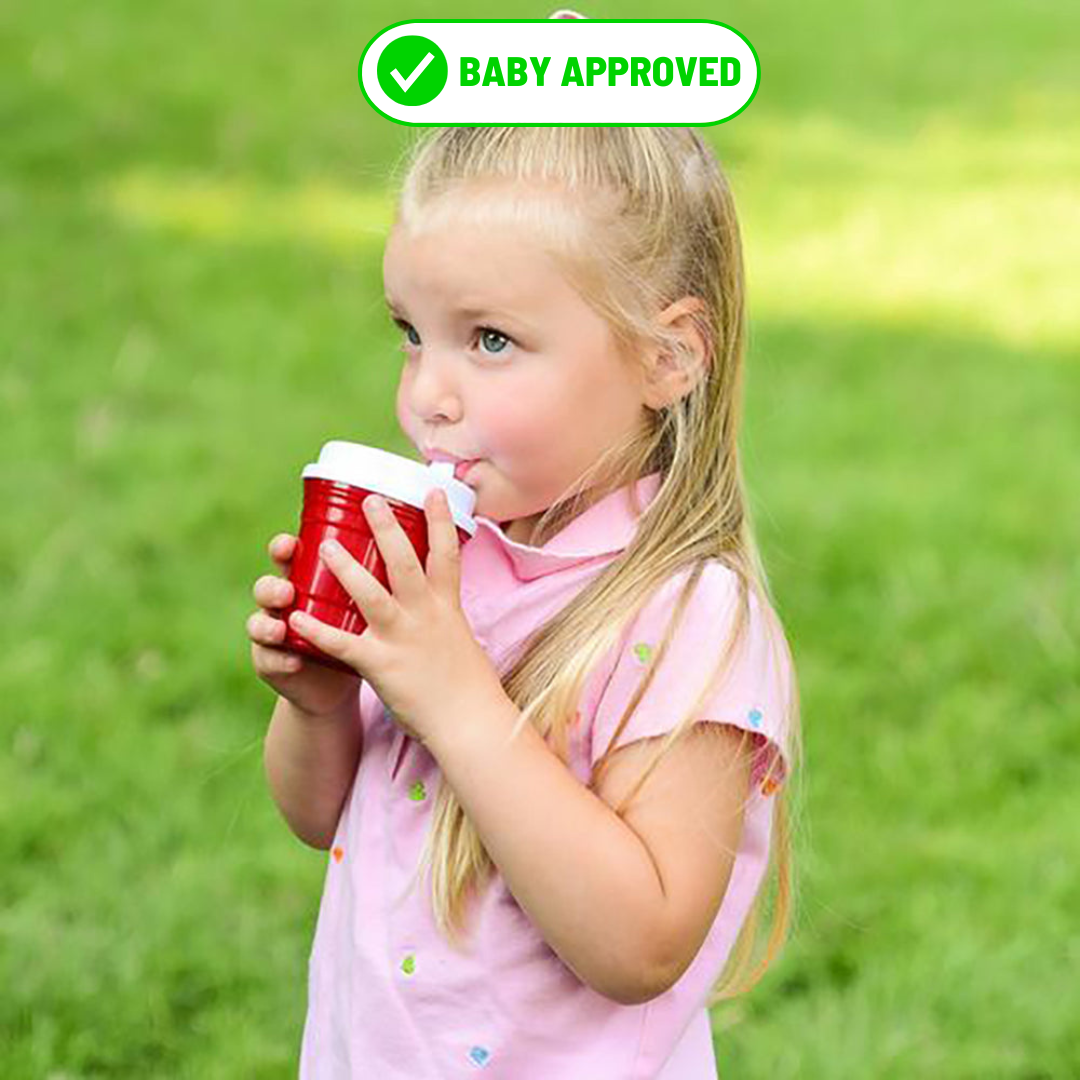 RedCupLiving 8oz Unbreakable Kids Sippy Cups, Pack of 4, Easy-to-Hold Toddler Cups