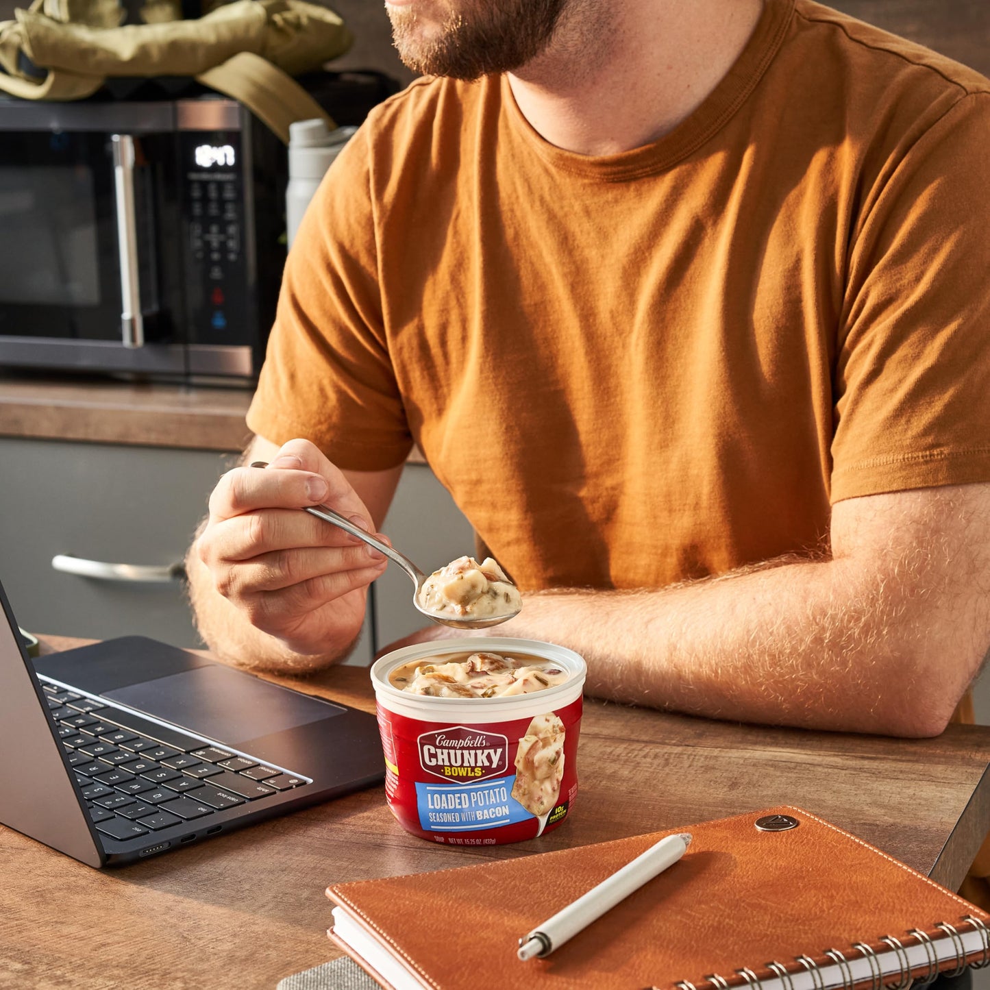 Campbell's Chunky Soup, Loaded Potato Seasoned with Bacon, 15.25 oz Microwavable Bowl (Case of 8)