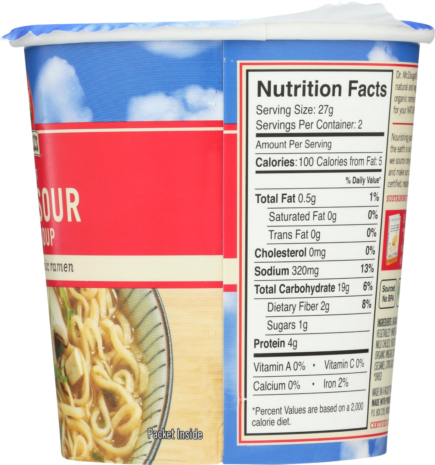 Dr. Mcdougalls, Soup, Hot & Sour Cantans, Organic, 1.9 Oz