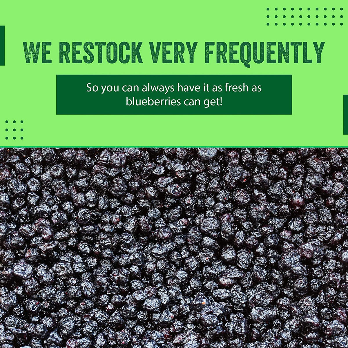 IM A NUT Dried Blueberries Whole Resealable Bag 4 lbs Great for Salads and Baking