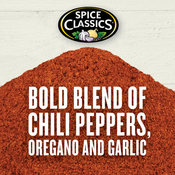 Spice Classics Chili Powder, 16 oz - One 16 Ounce Container of Ground Chili Powder Made from Chili Peppers, Oregano, and Garlic