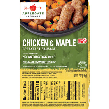 Applegate, Natural Chicken & Maple Breakfast Sausage Links, 7 oz (Frozen)