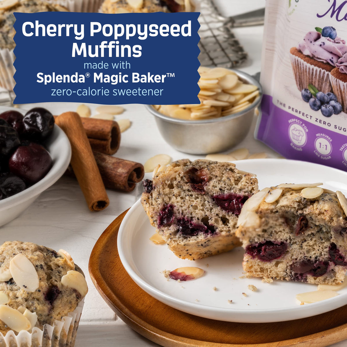 Splenda Magic Baker Zero Calorie Plant Based Granulated Baking Blend With Stevia, Erythritol And Allulose - Zero Sugar, Keto Fri