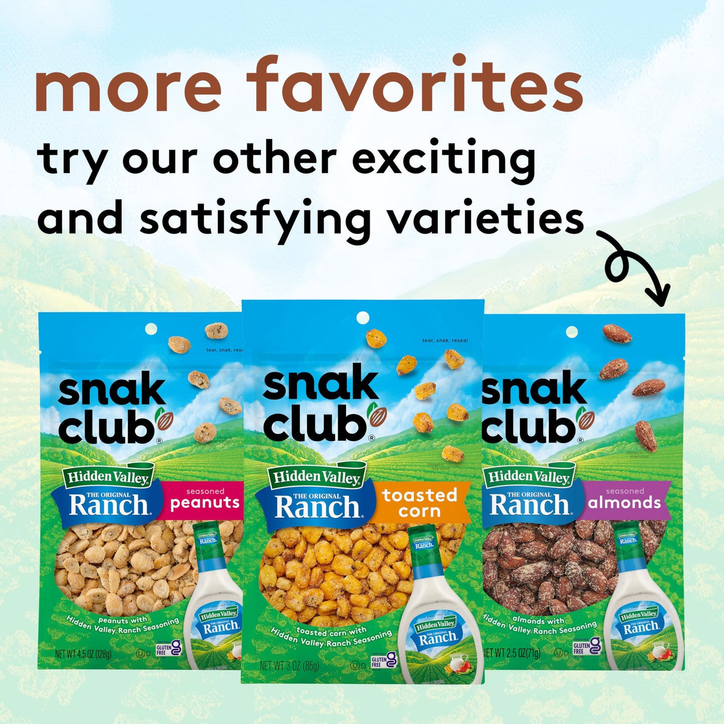Snak Club Crunch Mix with Hidden Valley Ranch Seasoning  Toasted Corn  Chili Cheese Corn Jacks  Sesame Sticks  and Rye Chips  Kosher Snack  24 oz Resealable Bag