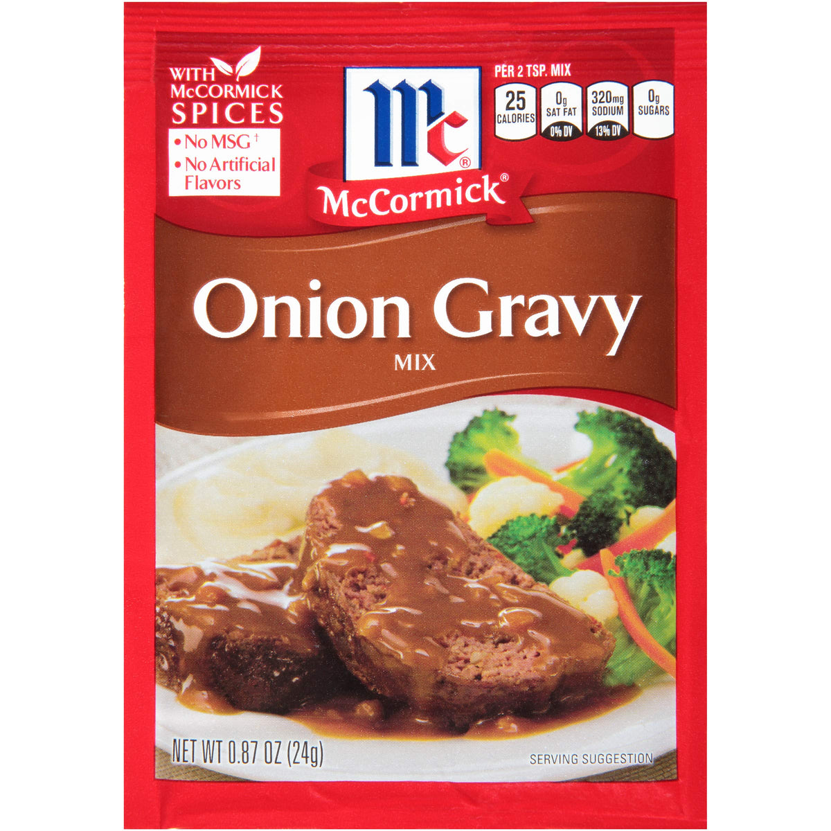 McCormick Onion Gravy Mix, 0.87 oz (Pack of 12)