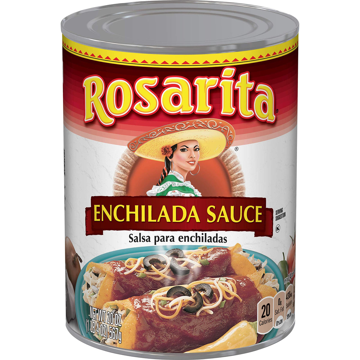 Rosarita Enchilada Sauce, 20 oz, 12 Pack