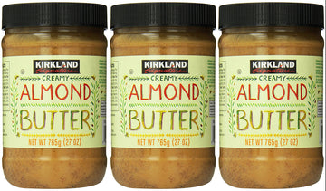 Kirkland Signature Creamy Almond Butter, 27 Ounce - Pack of 3 Jars, Nutritious Snack