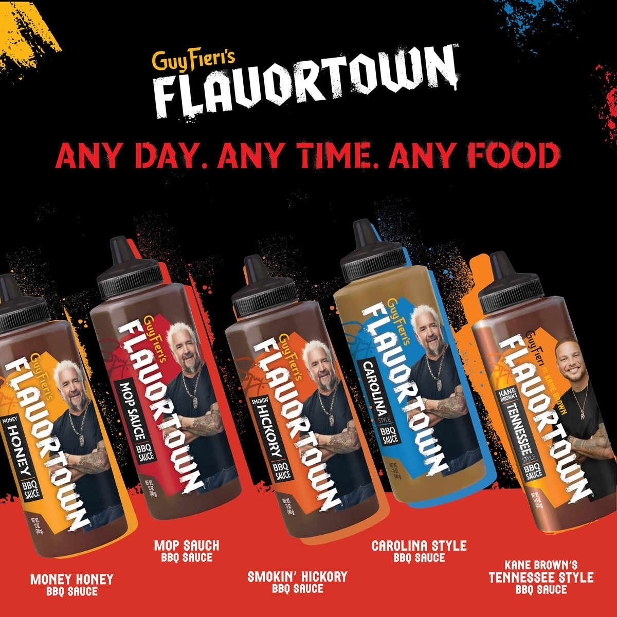 Guy Fieris Flavortown Smokin Hickory BBQ Sauce - Smokey Flavor, 15.5 Ounce (Pack of 2)
