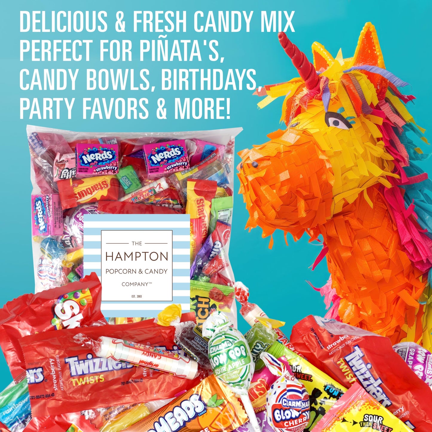 Ultimate Candy Variety Pack, 4 Pound Bulk Candy, Bulk Candy Individually Wrapped, Pinata Candy, Candy Bulk, Pinata Stuffers, Can