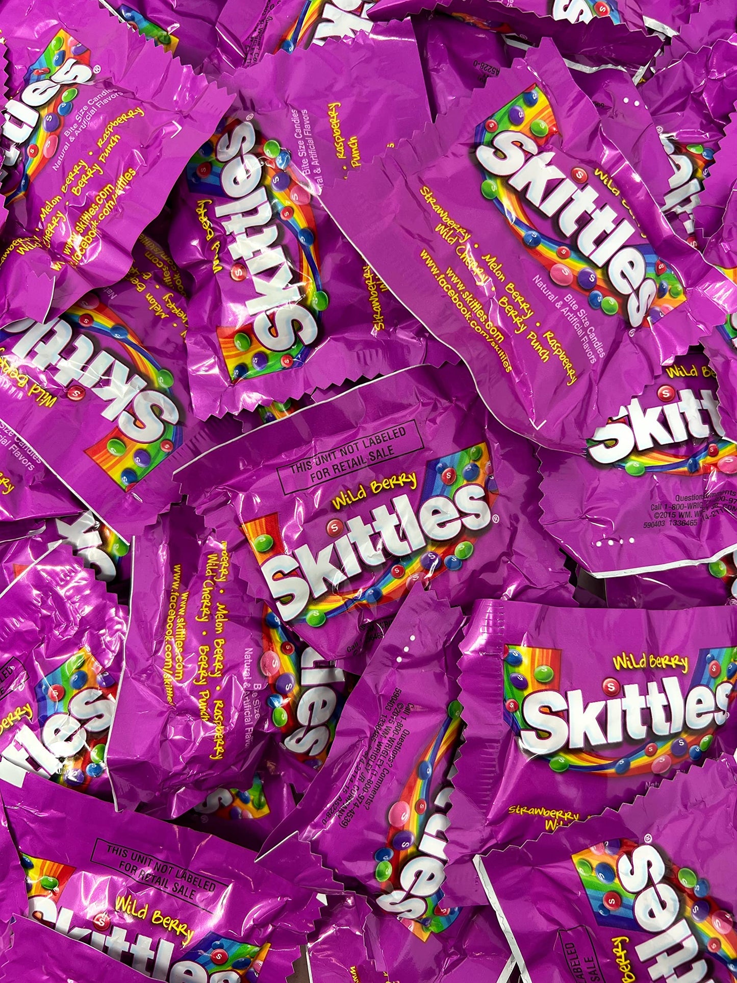 Assortit X Skittles Collab Wild Berry Fun Size Bulk Party Pack, 125+ Individually Wrapped, Bite Size Mini Packs In Bag 5 Lb(80 Oz)