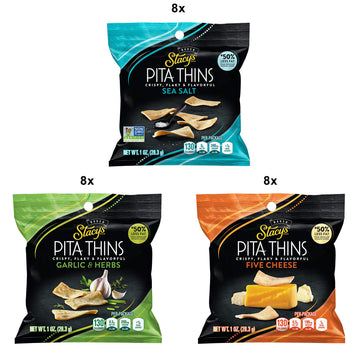 Stacys Flavored Pita Chips, 1 Ounce (Pack of 24)