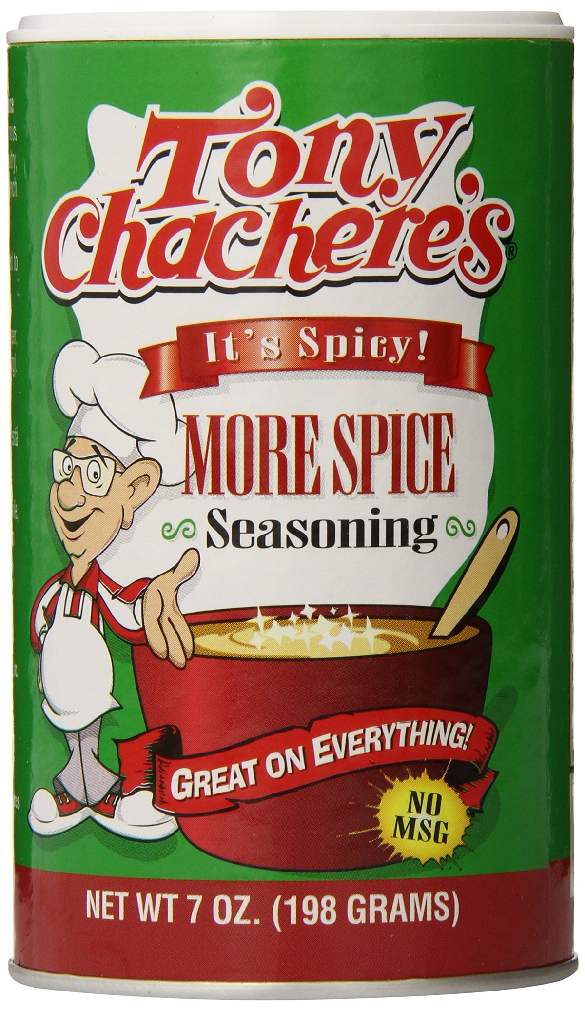 Tony Chachere More Spice Seasoning, 7-Ounce Containers (Pack of 12)