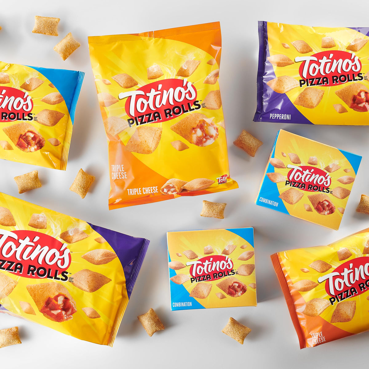 Totinos Pizza Rolls, Combination Flavored, Frozen Snacks, 130 Rolls, 63.5 oz