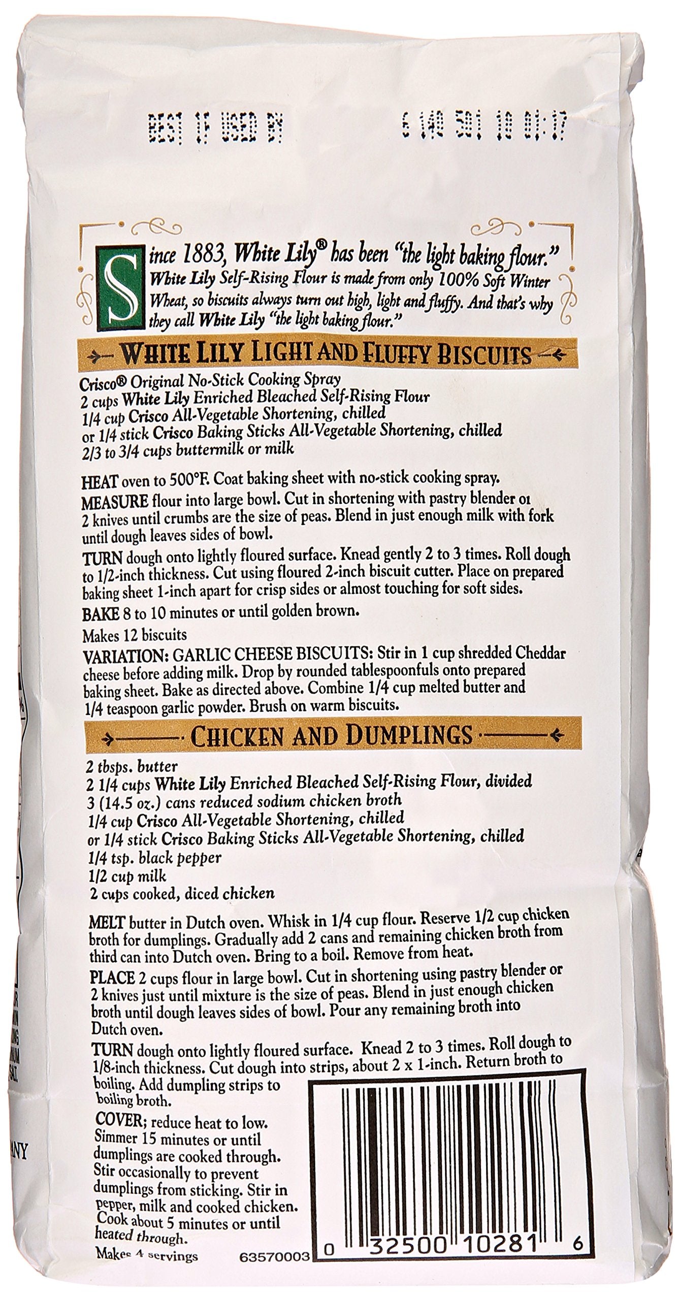 White Lily Self-Rising Bleached Enriched Pre-Sifted Flour 32 Ounce