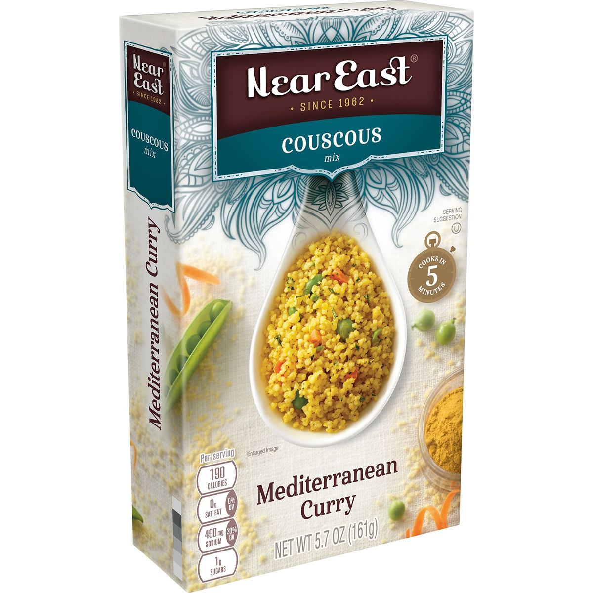 Near East Couscous Mix, Mediterranean Curry, 5.7Oz Box