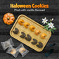 4Es Novelty Halloween Fortune Cookies Bulk - 50 Individually Wrapped with 50 Funny & Scary Fortune Cookies Sayings for Kids & mature-themeds  Trick-or-Treat Perfect for Halloween Party