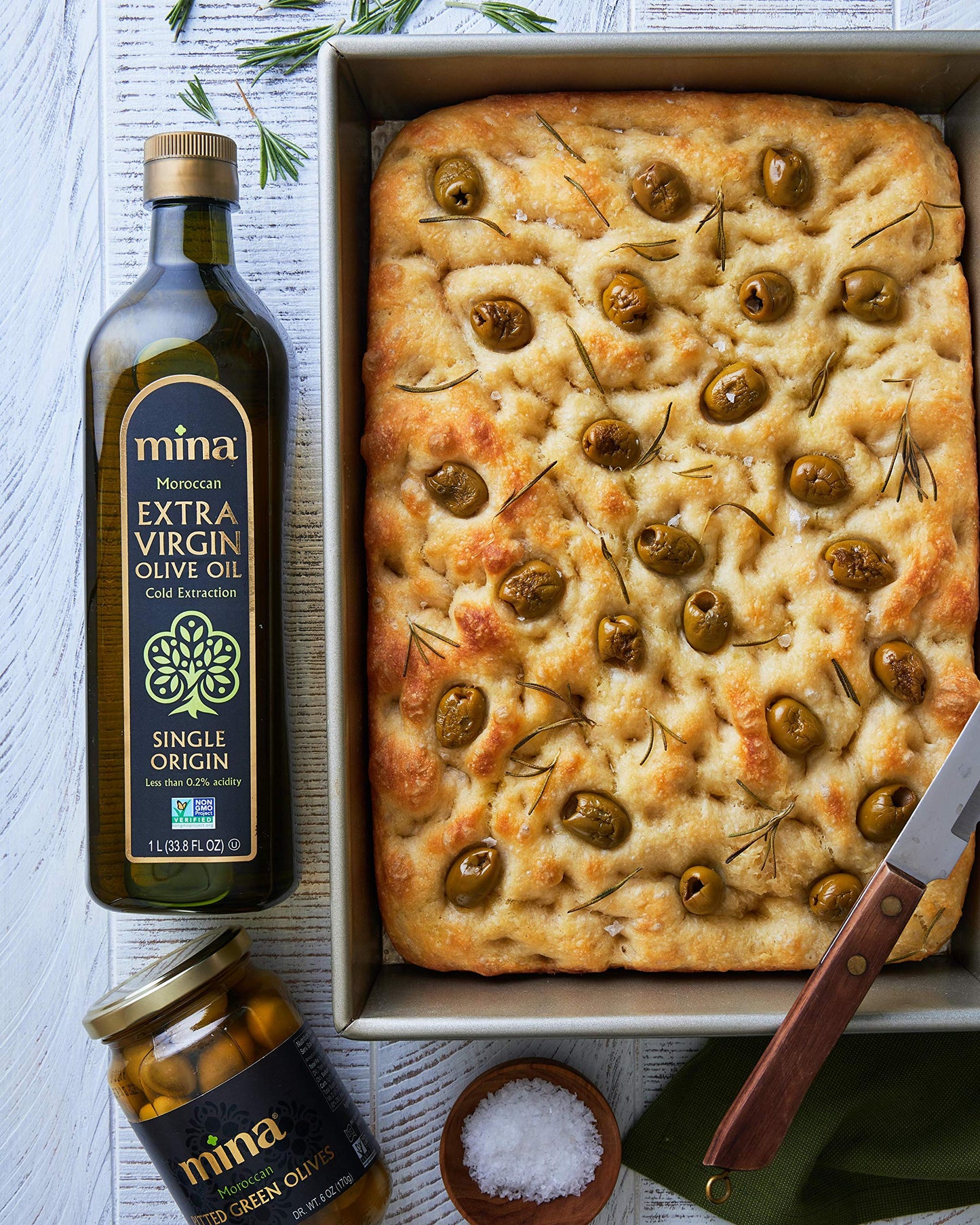 Mina Extra Virgin Olive Oil, Polyphenol Rich, Cold Extraction, 169 Fl Oz