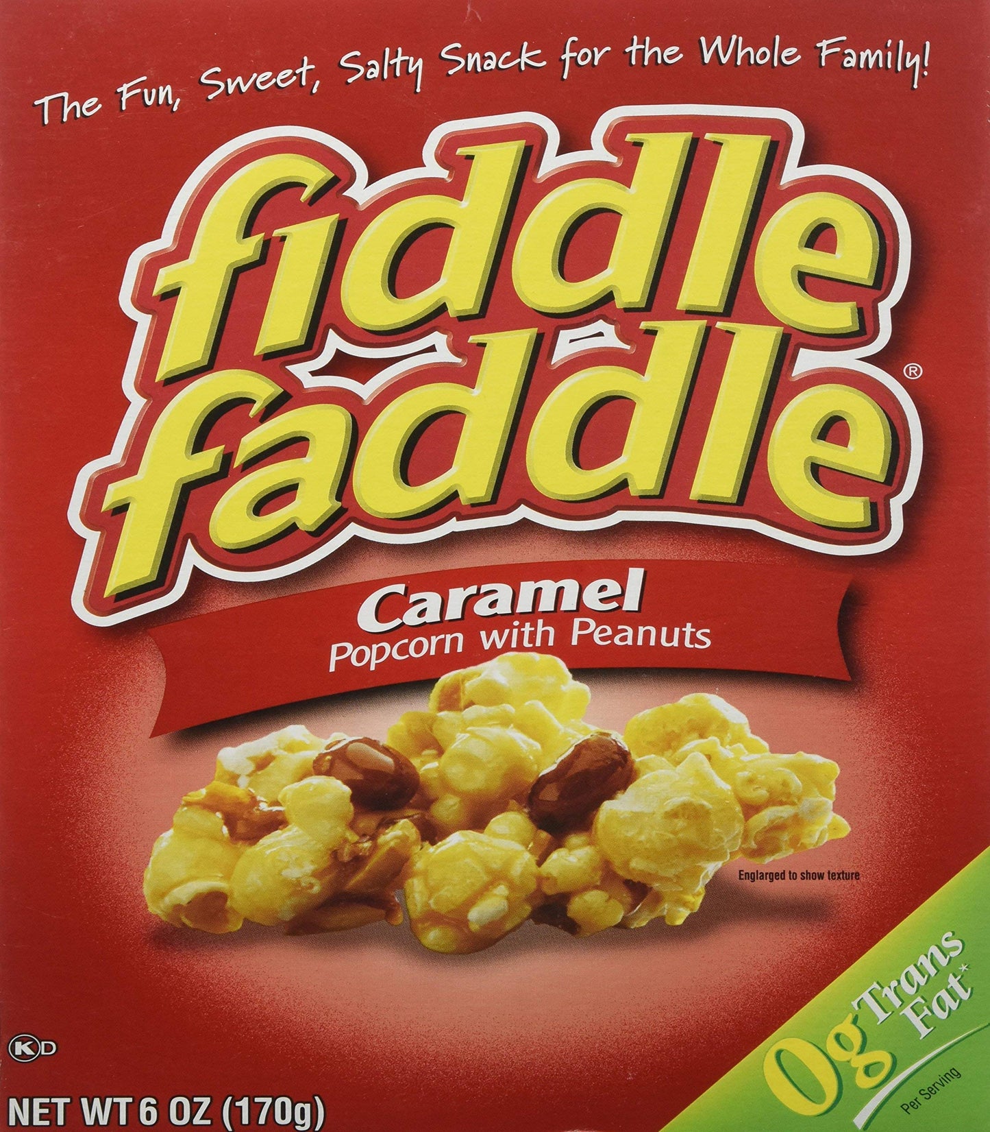 Fiddle Faddle Caramel Popcorn With Peanuts, 6 Oz (Pack Of 2)