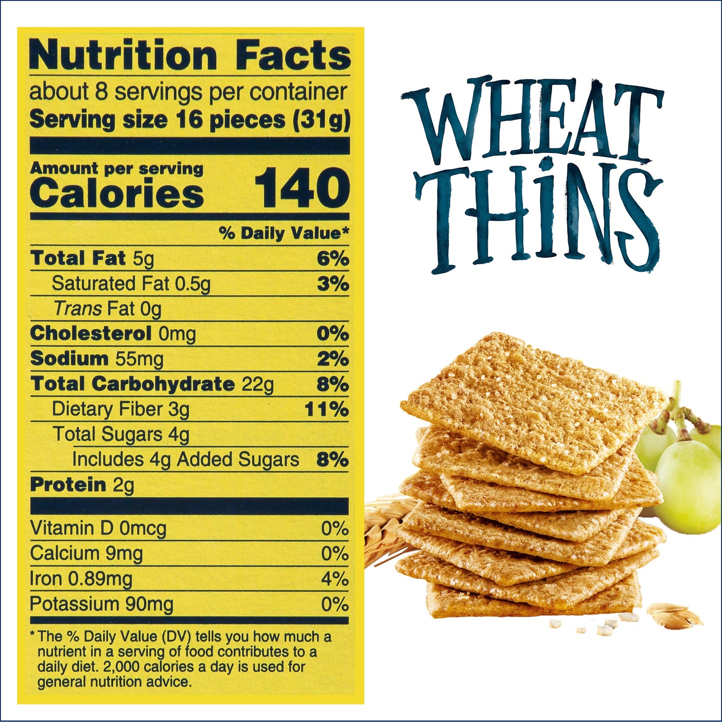 Nabisco, Wheat Thins, 9oz Box (Pack of 4) (Choose Flavors Below) (Hint Of Salt)