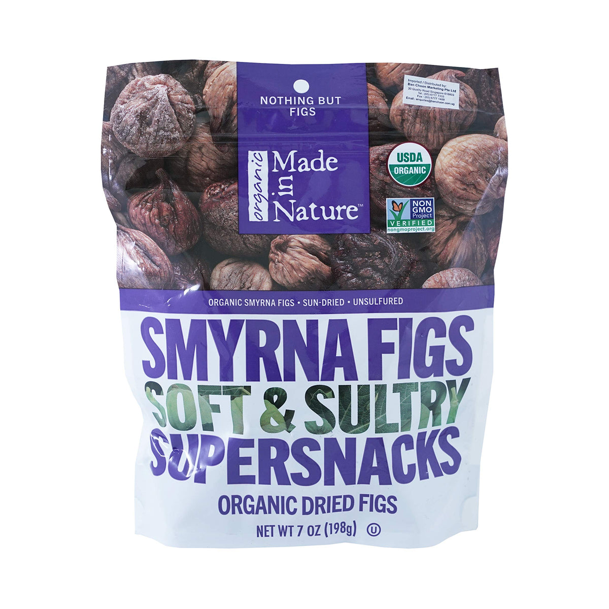 MADE IN NATURE Organic Dried Figs Smyrna, 7 OZ