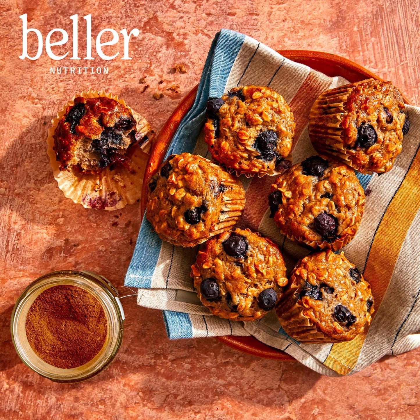 Beller Nutrition Organic Ceylon Cinnamon Spice Blend, 1.4 oz, Ideal for Smoothies, Cereal & Breads