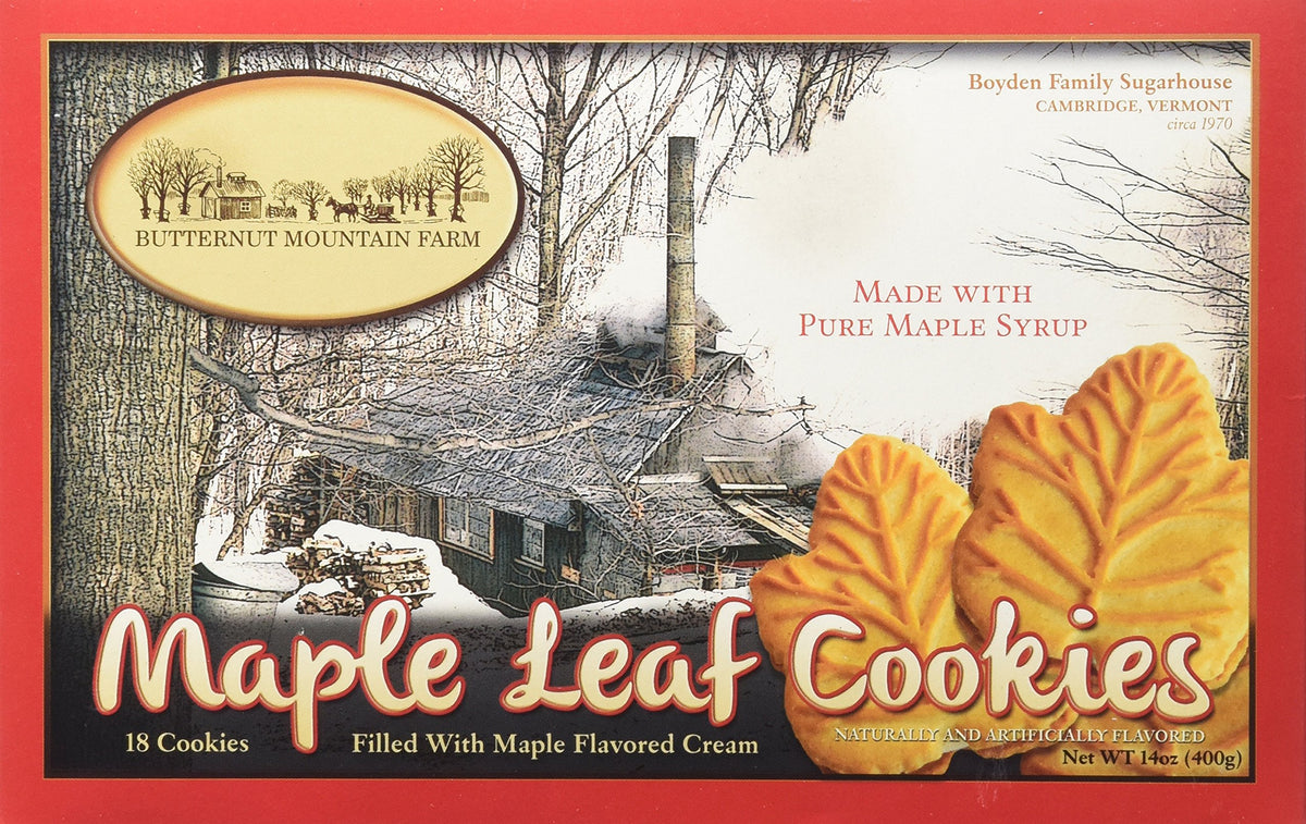 Butternut Mountain Farm Maple Leaf Cookies, 14Oz