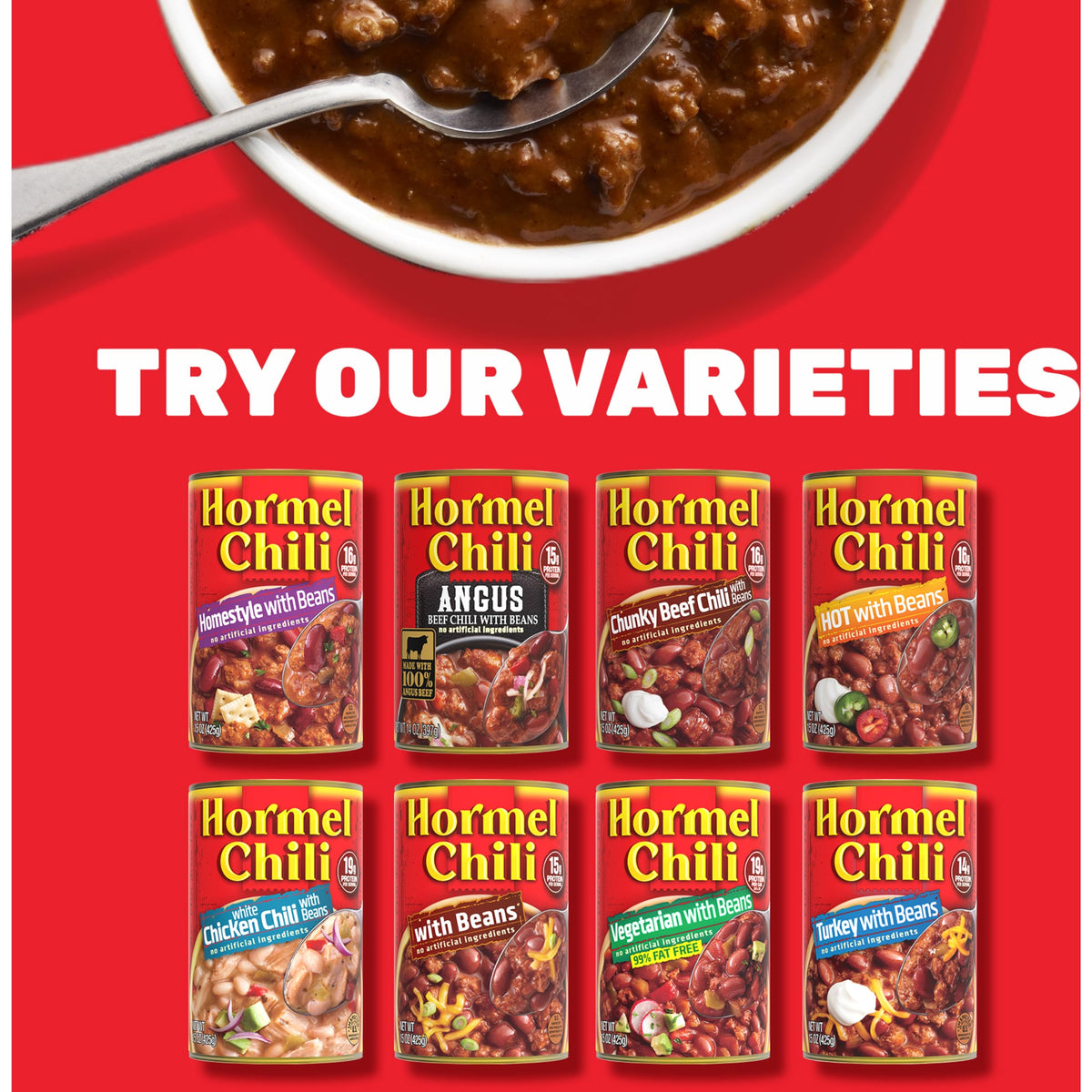 HORMEL Chili No Beans, 25 oz (Pack of 4)