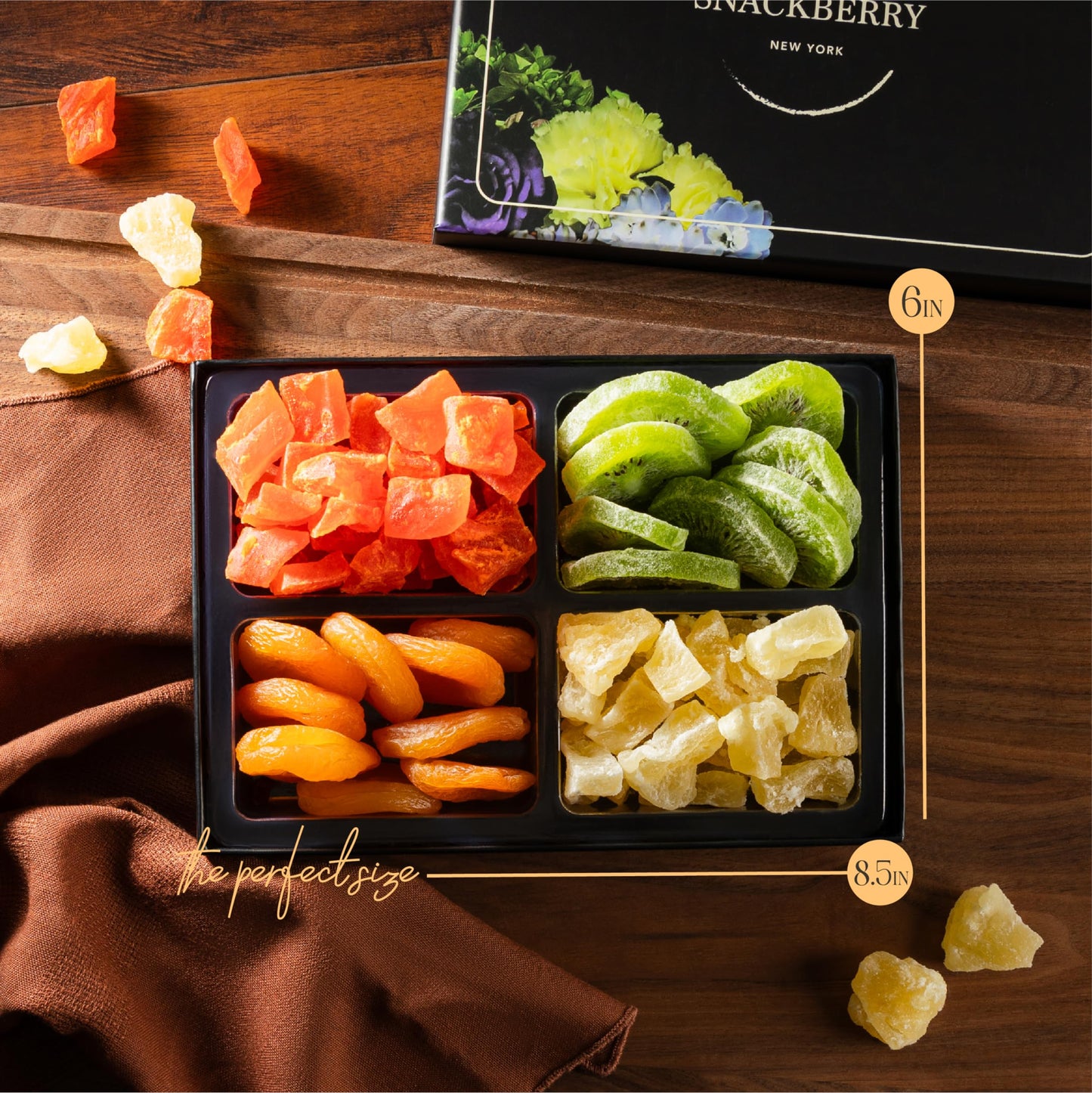 Variety Dried Fuit Gift Basket, Gift Box For Birthday. Anniversary, Get Well Gift, Gift For Him, Her And Family, Snackberry (1 Pack)