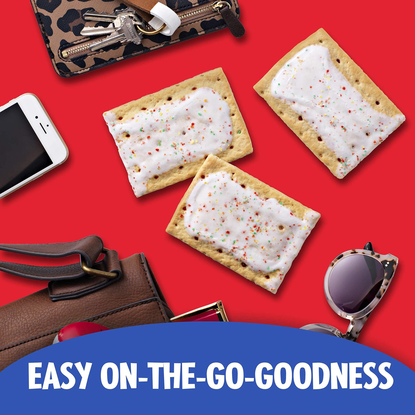 Pop-Tarts Toaster Pastries, Made With Whole Grain, School Lunch, Frosted Strawberry (120 Pop-Tarts)