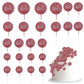 24 Pcs Glitter Balls Cupcake Toppers Foam Ball Cake Picks Mini Balloon Diy Cake Insert Topper Decoration For Baby Shower Wedding
