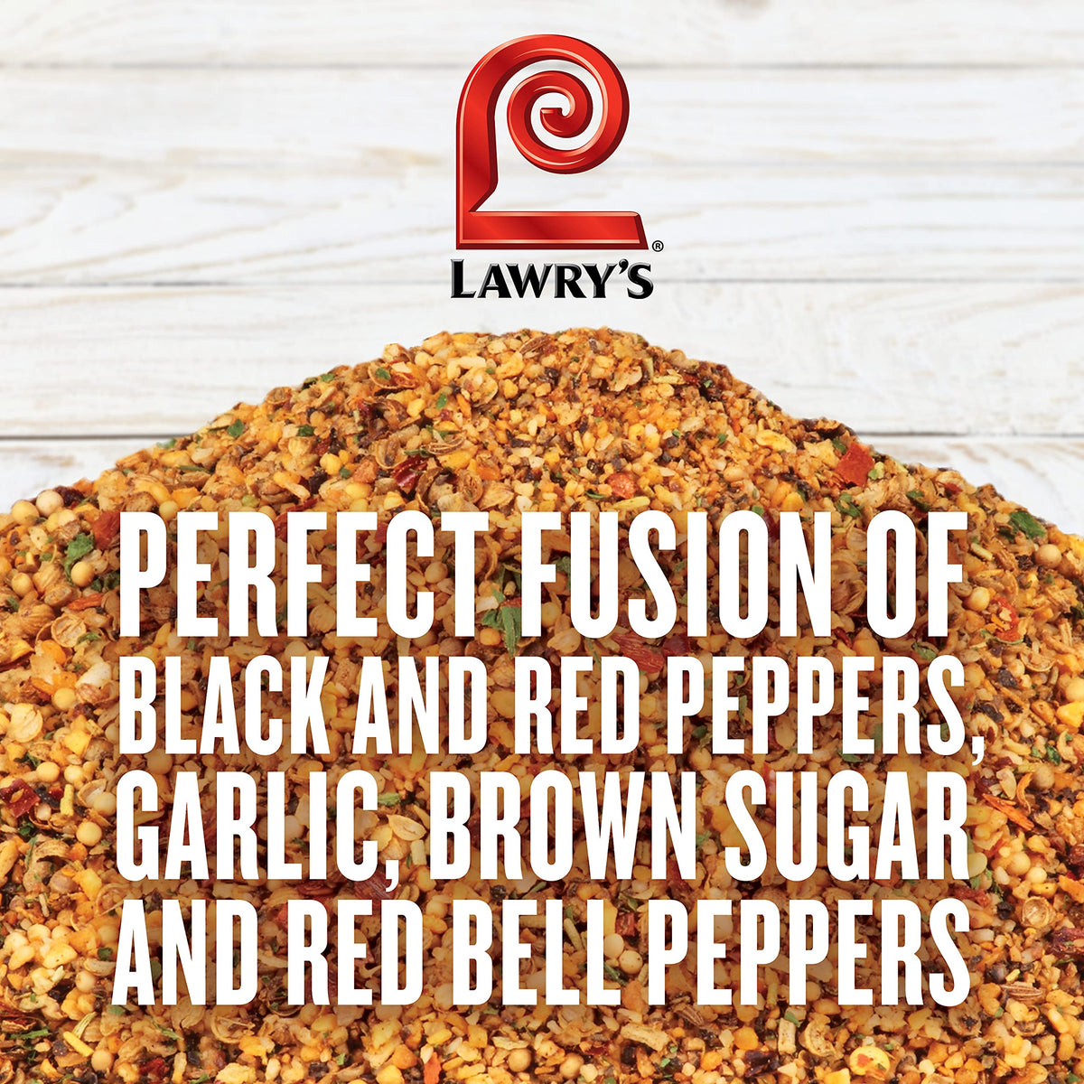 Lawrys  Ed Pepper, Garlic & Herb Rub, 24 Oz - One 24 Ounce Container Of Garlic Pepper Rub For A Peppery Spicy Flavor, Perfect Seasoning For Beef And Pork