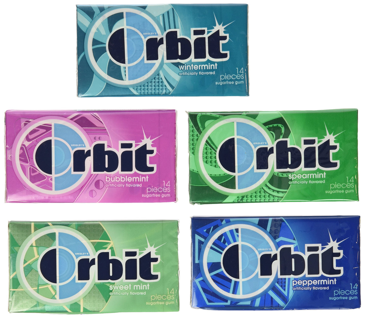 Wrigley'S Orbit 20 Pack - 14 Piece Packages - Sugar Free Gum - Variety Box