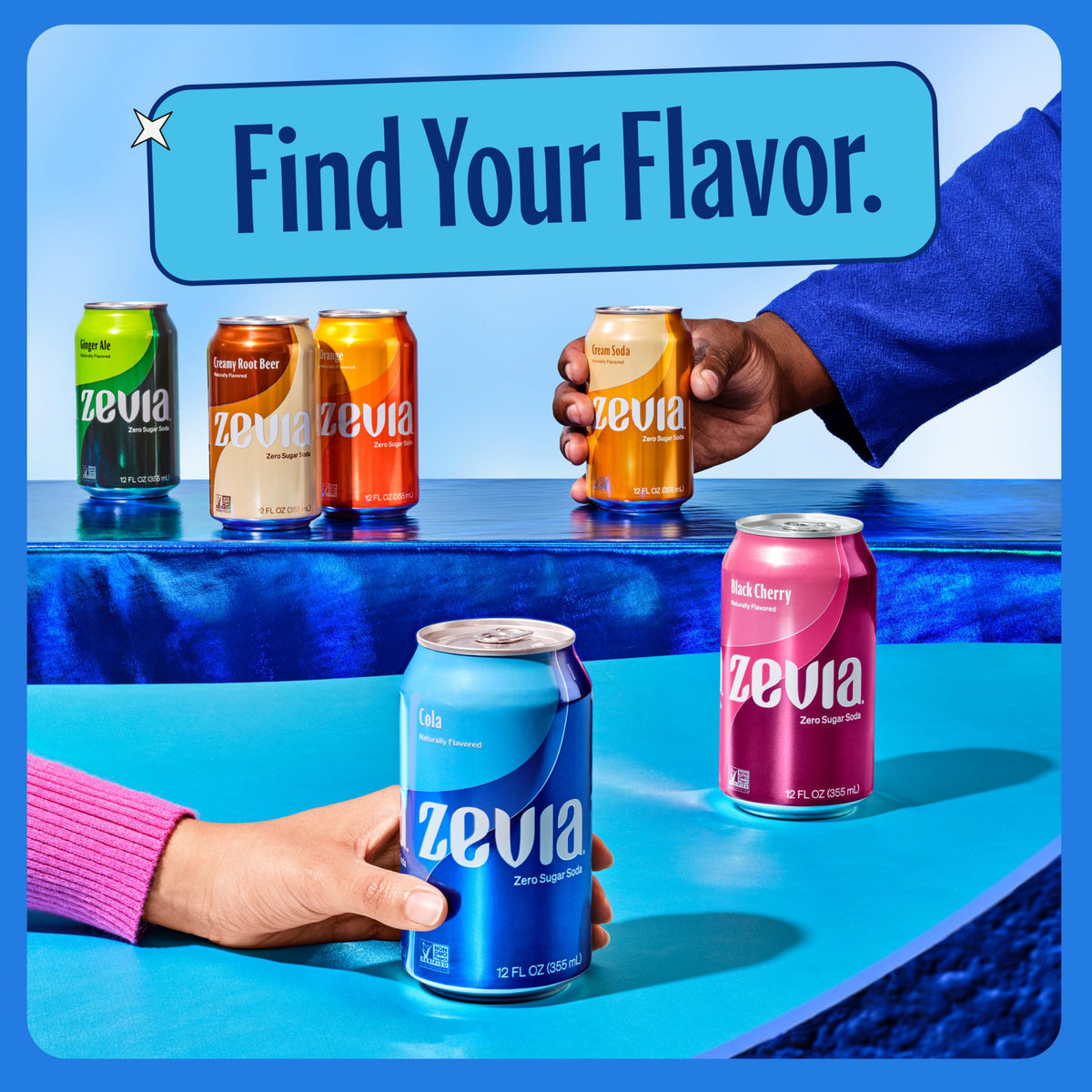 Zevia Zero Calorie Soda, Cola, 12 Fl Oz Cans (Pack of 24)