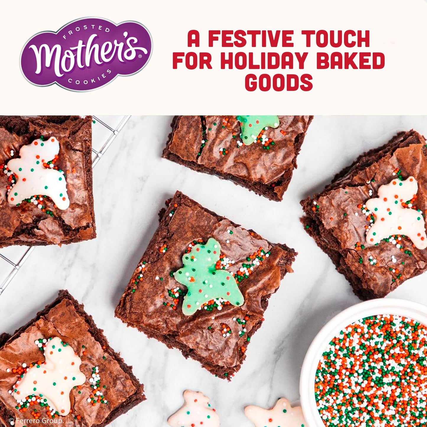 Mothers Frosted Cookies, Limited Batch Reindeer Games, stocking stuffer, Christmas Shortbread Animal Cookies, 30 Bags, 0.5 oz Ea