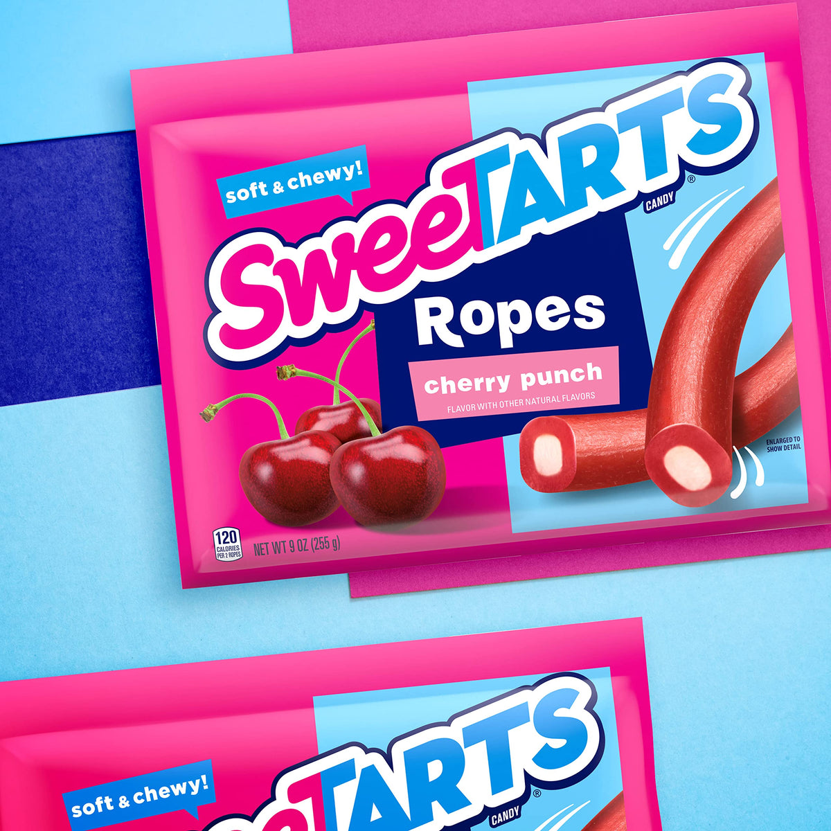 SweeTARTS Soft & Chewy Ropes, Summer Candy, Cherry Punch, 9 Ounce (Pack of 3)