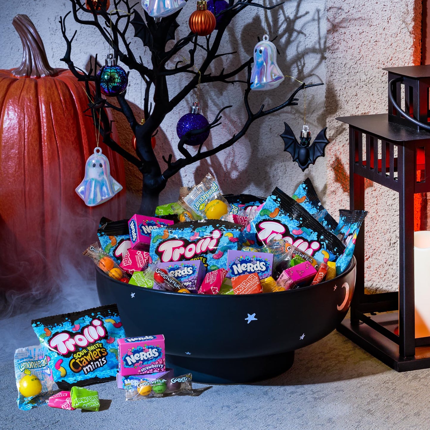 Halloween Candy Classic Fun Trick-or-Treat Variety Bag  NERDS Original  Trolli  Now and Later  Lemonhead  and Gobstopper  200 Pieces  54 Ounces