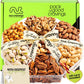 Sympathy Nuts Gift Basket With Sympathy Ribbon + Greeting Card (7 Assortments) Gourmet Food Bouquet Platter, Condolence Care Pac