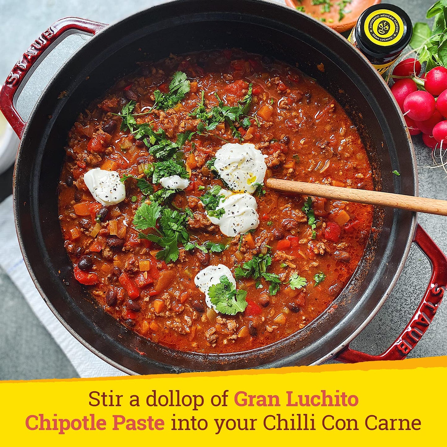 Gran Luchito Mexican Chipotle Chili Paste 3.5oz | Handmade in Mexico | Super Smoky Chipotle Sauce with A Medium to High Heat | A