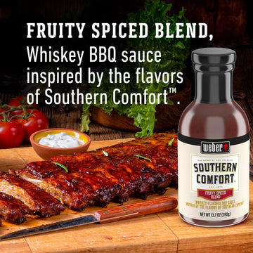 Weber BBQ Sauce, Southern Comfort spirit-inspired flavor Flavor, 13.7 Ounce, Model 1165755