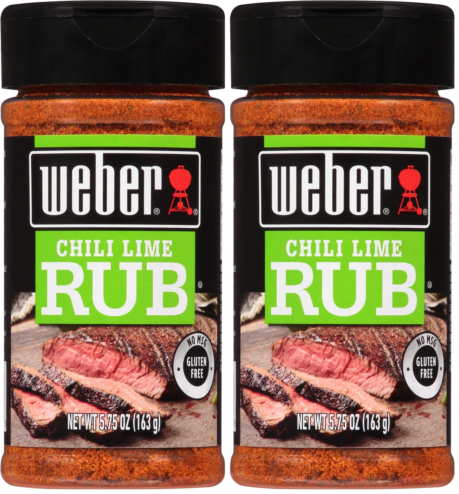 Weber Chili Lime Rub, 5.75 Ounce Shaker (Pack of 2)