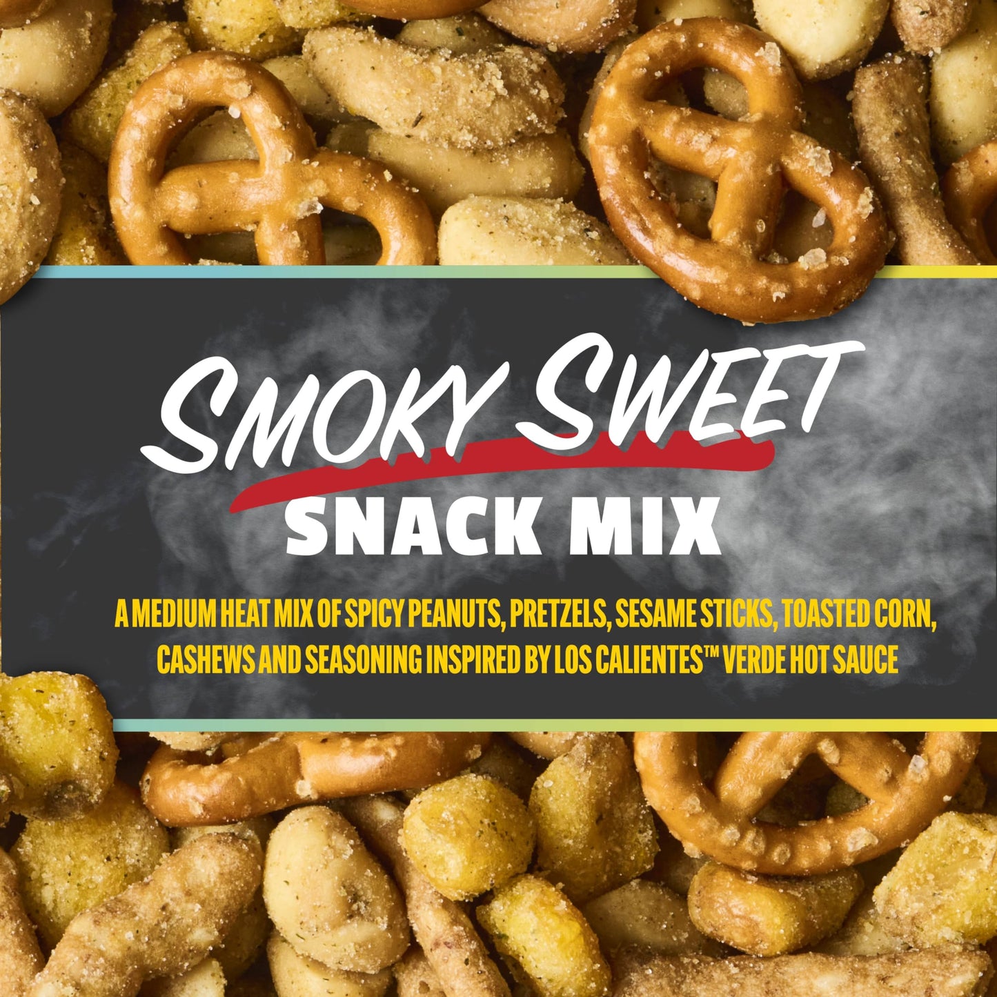 Snak Club x Hot Ones Smoky Sweet Snack Mix, Spicy Snacks with Peanuts, Pretzels, Sesame Sticks, Toasted Corn & Cashews, Inspired