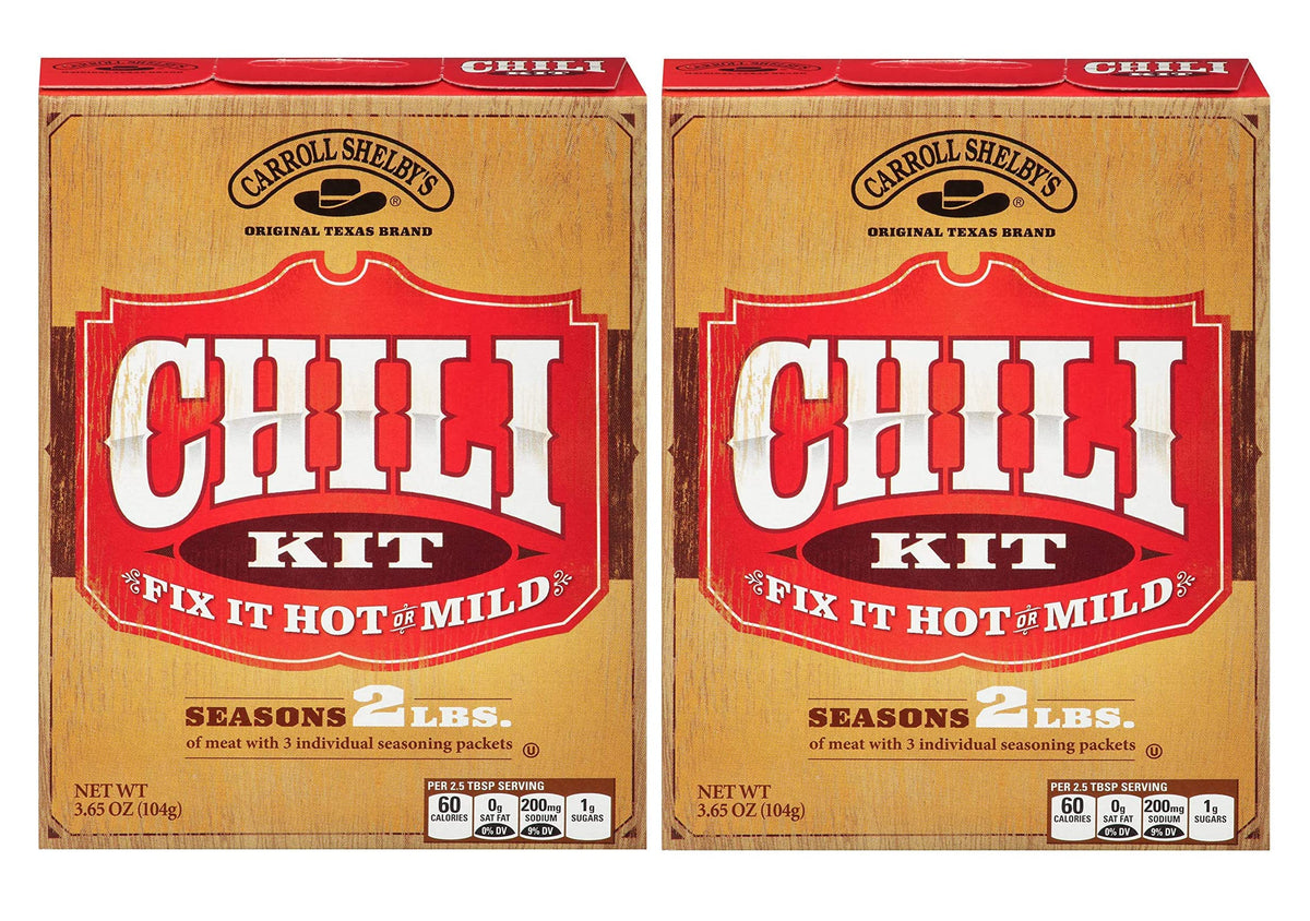 Carroll Shelby Texas Chili Kit 3.65 OZ (Pack of 2) Package May Vary