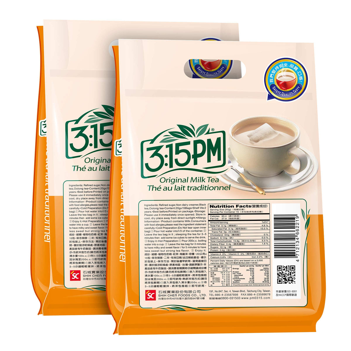 3:15Pm Milk Tea - Classic Series - Authentic Bubble Tea (10 Teabags) (Original Milk Tea, 30)