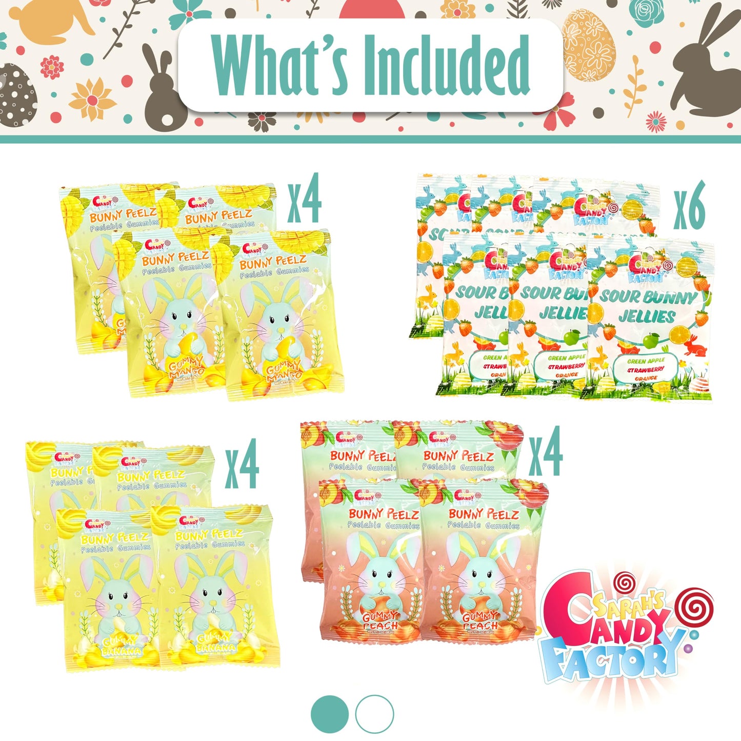 Easter Snack Yellow Tin (60 Count) Filled With Candy, Peelable Gummies,Bunny And More, Great Package For Family, Friends, Boys A