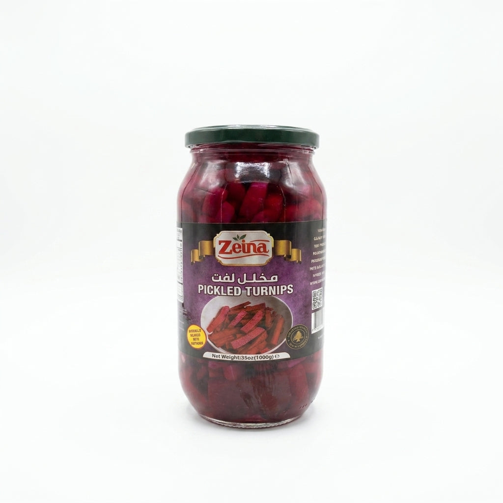 Zeina Pickled Turnips 35oz (1000g) - Naturally Colored with Beetroot