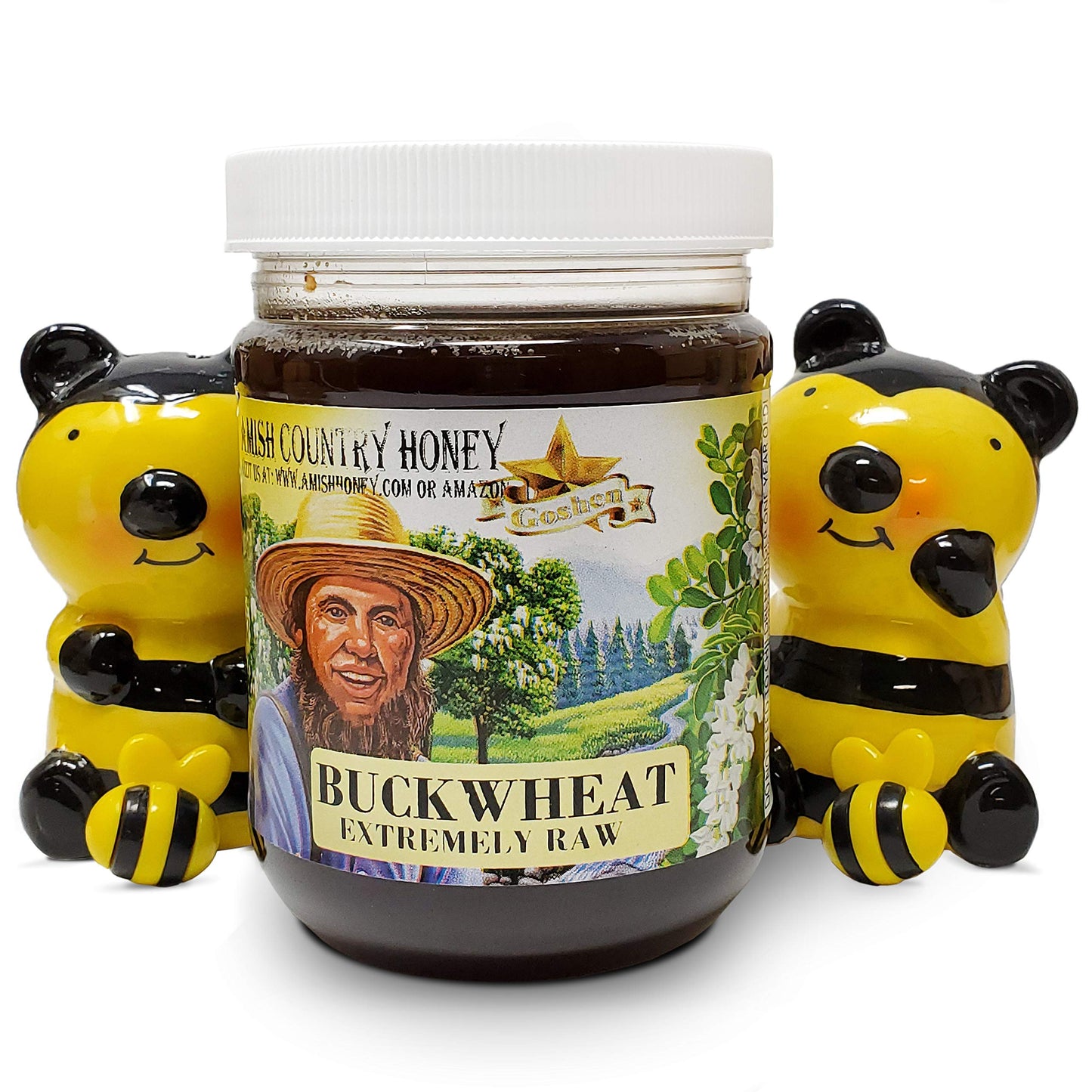 Goshen Honey Raw Buckwheat Dark Honey - Unfiltered, Pure & Natural - 16 Oz