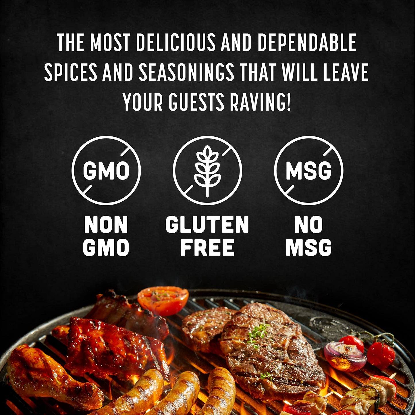 Spice Rack Co BBQ Seasonings Set - 5 Pack of smoky aroma & Grilling Spices, 2.82 Ounce Each, Unique Gifts for Grilling Enthusiasts
