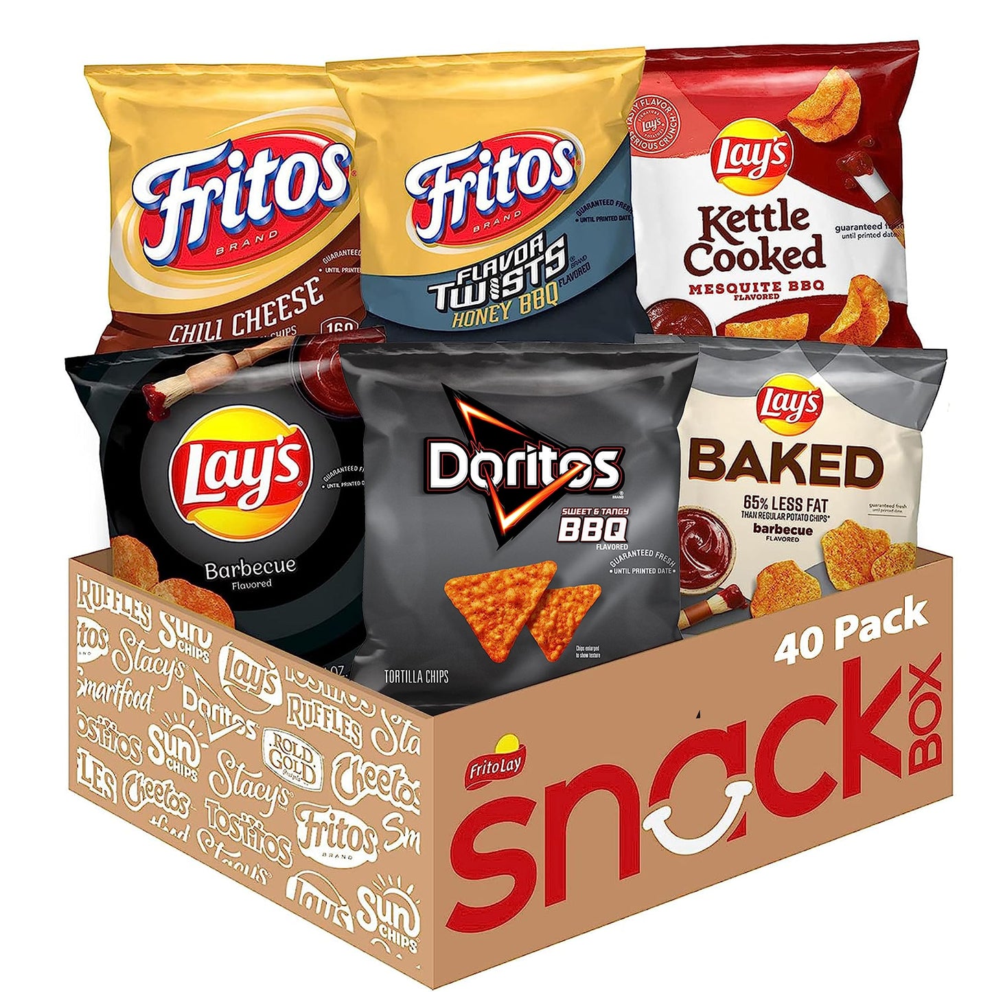 Frito Lay Backyard Barbecue Mix Variety Pack, 40 Count, Assorted Flavors