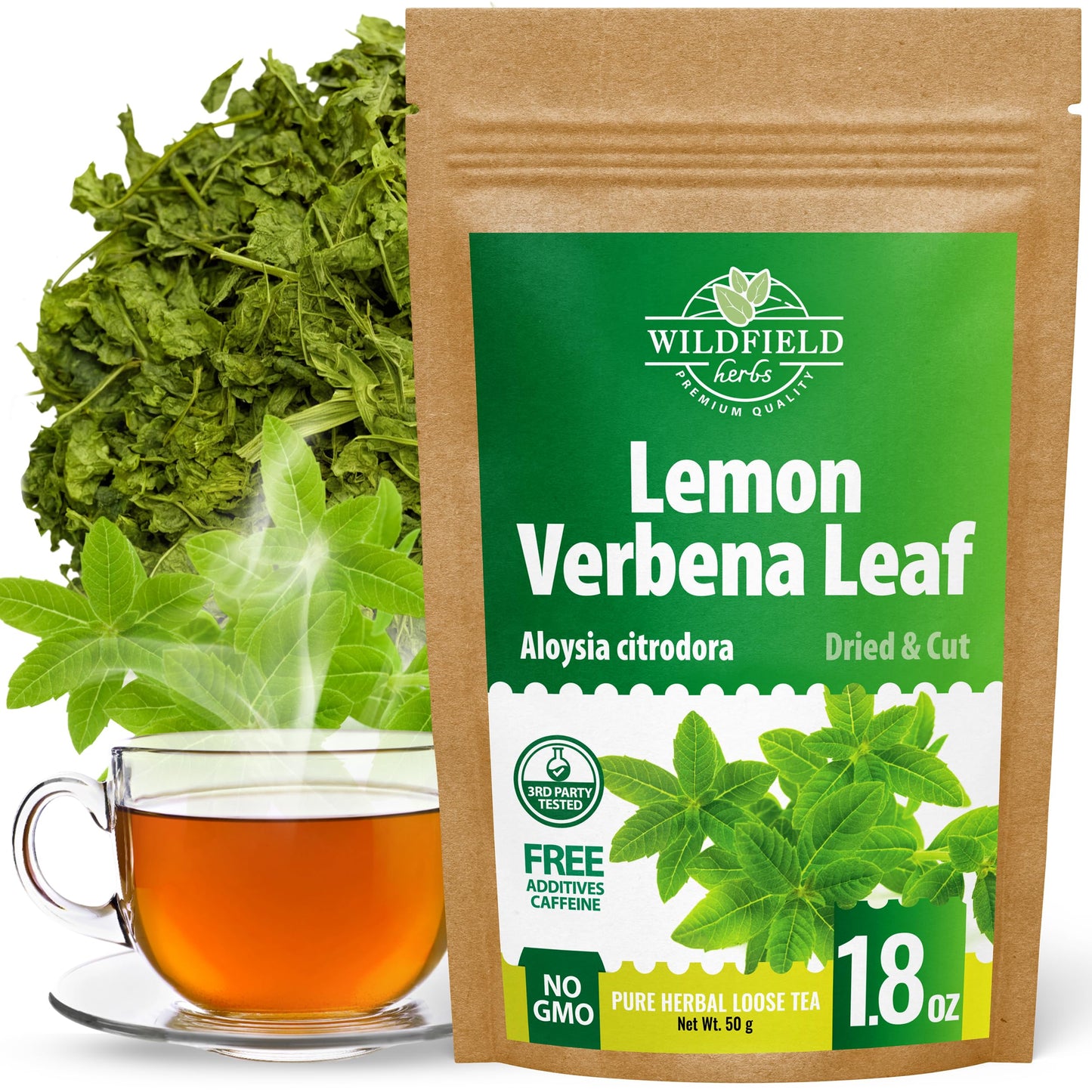 1.8 Oz. Lemon Verbena Herbal Tea (Aloysia Citrodora) - 51G Dried Lemon Verbena Herb Tea Cedr?N